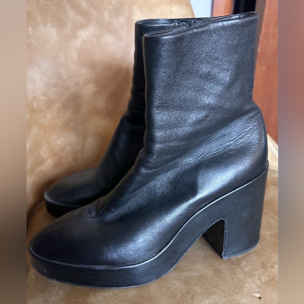 Black Leather Platform Ankle BootiesRag and Bone Fei Made in Italy 38.5 / 8.5 - Picture 3 of 6